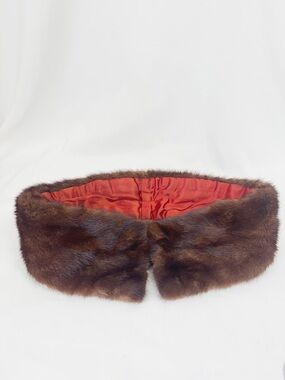 Fox Fur Detachable Collar With Hook & Eye Size 4”x28”